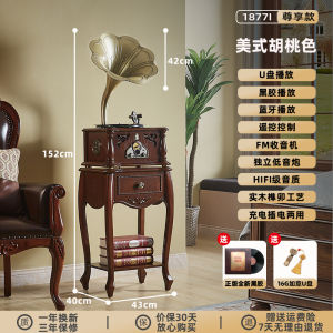 Retro Record Player Black Vinyl Album Bluetooth Speaker Living Room American Decorative Ornaments Vinyl Record Machine