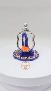 M#7ม. ตลับพระ/กรอบพระสเตนเลสลายไทย ใช้สำหรับเหรียญเข้ารูป เช่น เสมา ลพ.พัฒน์ ลพ รวย << ขนาดที่ใส่สวย 2.8x4.1 ซม.>>