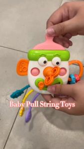 #ReadyStock Baby Toy Bottle Pull String Toy Mainan Baby Baby Teether Toys Baby Sensory Toy baby busy cube busy toys