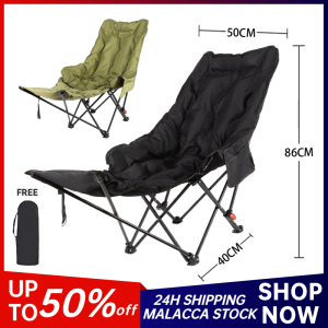 Outdoor Folding Chair with Footrest Add Cotton Camping Fishing Collapsible Chair 150KG Support Travel Hiking Painting Seat Leisure Kerusi Rehat