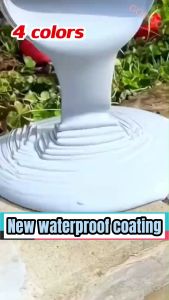 【 New Formula 】1000g GOMOO Transparent Super Waterproof Glue Adhesive with Brush Polyurethane Coating Repair crack roof wall window sill swimming pool Sealant Roof Leak Water Proof Glue