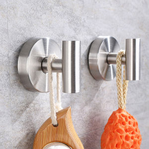 1/2 Cái Móc Hút Chân Không Bằng Thép Không Gỉ Chống Nước Gắn Tường Dùng Cho Nhà Bếp Phòng Tắm Treo Áo Choàng Khăn Tắm Không Cần Khoan