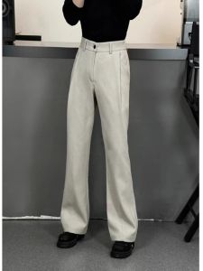 ZHUOCAN | High Waist Long Fit Cleanfit Flare Tailored Men Trousers