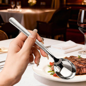 Stainless Steel Long-handled Soup Spoon Kitchen High-end Small Spoon Home Creative Ins Extension