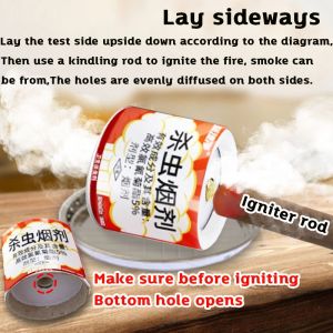 Japan 6pcs Smoke Insect Agent Elastic Herbal Insecticide Smoke Pest Control Cockroach Fumigant Cockroach Killer Smoke