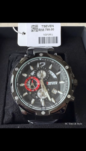 ⌚ TSEVEN Chronograph Watch (Black)