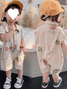 Summer New Style Baby Girl Romper 1-3 Years Old Trendy Infant Kids Korean Style One-Piece Suit Family Matching Summer Outfit