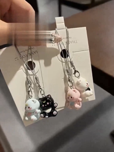 ONE-C1399 Gantungan HP Resin Karakter Kucing Tali Ponsel Aksesoris Lucu Serbaguna / Phone Strap