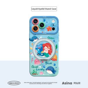 Asina | Magnetic Stand Liquid Silicone Protective Case for iPhone 18