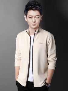 ROMON | Lormen Mens Open Cardigan Hoodie Spring Autumn New Loose Handsome Casual Sports Stand Collar Zipper Jacket Trendy