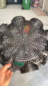 BHQ 8 Holes Plastic Fishing Cage for Shrimp Crabs EEL Catching Basket Fishing Tackle Bait Holder Lure Basket