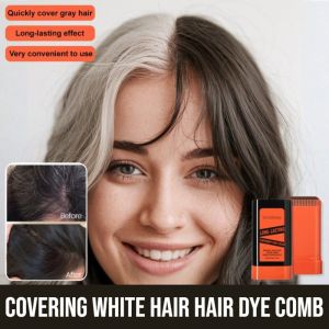 Disposable Hair Color Pen Hair Color Comb Portable Disposable Effect Long Lasting Hair Color Covering White Hair Hair Dye Comb Hide Bald Edges Hair Root