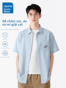 Jeanswest | Cool Blue Silk-like Mens Casual Shirt