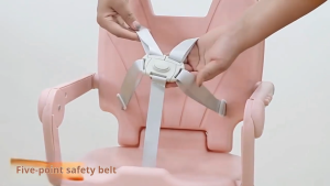 Adjustable High Folding Baby Dining Chair & Baby Wonder Safety  Baby Dining Chair - Pink/Blue/Cream