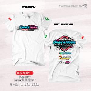 ORGNAL KAOS PESONA DRIVER MUDA REBORN 2024 (tebal bahan combed 24s)
