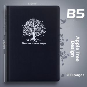 Thickened Soft Leather Notebook A5/B5 Student Business Simple Ins Style Work Office Meeting Record Book Diary Cover Can Print Logo