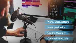 MAONO HD300T Microphone Dynamic with Stand Boom Arm for Vocal Recording Voice Over Live Streaming