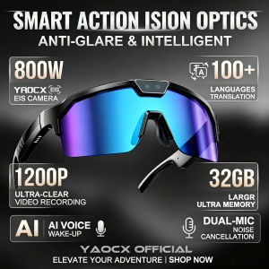 2026 New AI Smart Sports shooting&recording Glasses 800W Camera HD Anti-shake Bicycle Riding Shooting Artifact UV Protection