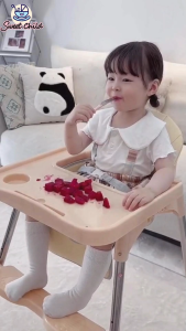 Baby Dining Chair Anti-slip Baby High Chair Seat With Safety Belt and Tray Dining Adjustable children sitting high chair portable