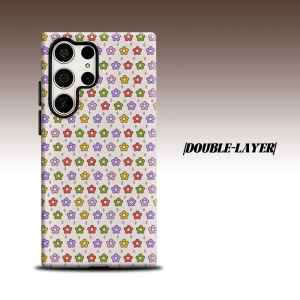 Multicolor Tiny Flower For Samsung Galaxy S26 S25 S24 A56 A36 Dual Layer Luxury Fashion Full Lens Protective Case