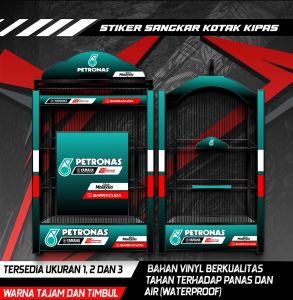 Stiker Decal Sangkar Burung Kotak Kipas Kacer Kenari Cucak Ijo Desain Petronas COD Anti Air