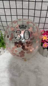 1Bag Rosegold 30 40 50 60 Year Old Confetti Number Foil Balloons Adult 30th 40th 50th 60th Birthday Party Anniversary Supplies