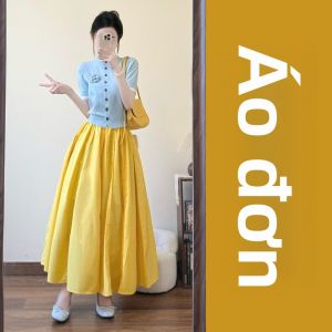 SUSIEYUAN | Bộ Đồ Màu Vàng Thời Trang Cho Mùa Hè