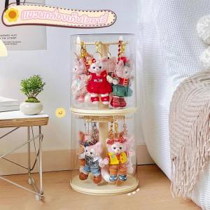 กล่องโมเดล กล่องใส่ตุ๊กตาแบบใส หมุนได้360°กันฝุ่นและน้ำวางซ้อนกันได้ ของแต่งห้อง ความอดทนที่แข็งแกร่ง ตู้โชว์ตุ๊กตา