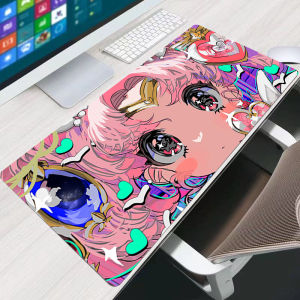Bandai | pink Mouse Pad HD Print S-Sailor Moons Computer Desk Mat kawaii Gaming Accessories Speed Gamer Keyboard Pad Anti-slip Mouse Mat