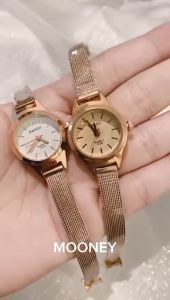 Mooney Jam Tangan Wanita Barsh Rantai Mini Stainless Steel Jam Cewek Korea Elegant Kecil B09