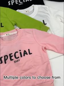 Magic Selection Kids Long Sleeve T-Shirt - Pure Cotton Round Neck Letter Tops for Boys & Girls (2-9 Years)