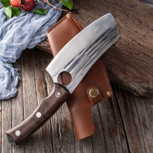 Forging slaughtering skinning butchering butchering cattle sheep and fish knives meat cutting ring picking small curved knives forging skinning and fish-opening knives