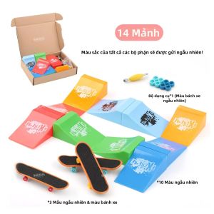 Bộ Dụng Cụ Sân Chơi Trượt Ván Ngón Tay DIY Đồ Chơi Thể Thao Mới Lạ Đạo Cụ Phối Cảnh Dành Cho Độ Tuổi 14+ Chất Liệu Nhựa.