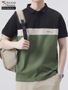 TUCANO | Short Sleeve Men Polo Shirt Casual Color Block Splicing