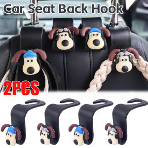 2pcs Car Hook Cute Dog Car Seat Hanger Hooks Behind-seat Accessories Organizer Hook Bags Clothes Sundries Hanger Clip