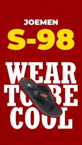 Sendal Jepit Joemen S 98 100% Brand Lokal Sandal Kulit Pria Karet Outdoor Flip Flop Edisi 2024