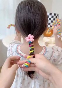 LAKOE Ikat Rambut Anak Sanrio Tali Rambut Anak Perempuan Bergulir Saluran Telepon Lucu