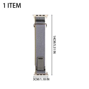 Double-Loop Adjustable Nylon Braided Watch Strap for All Apple Watch Models