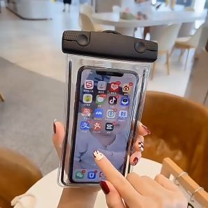 ซองกันน้ำมือถือ ป้องกันน้ำสองชั้น ใช้งานทัชสกรีนได้ คล้องคอง่าย ลายการ์ตูน เล่นน้ำสงกรานต์ ถุงเก็บของกันน้ำสำหรับลอยน้ำและดำน้ำตื้น รุ่นหนาพิเศษ