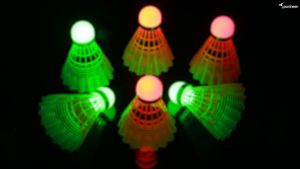 6 pcs LED Badminton Colourful Dark Night Uminous Shuttlecocks for Outdoor & Indoor Sports