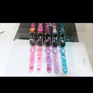 Viral Jam Tangan Anak Anak Lucu Sanrio Karakter Kuromi Melody Hello Kity Digital LED Display