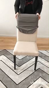 Plain Color Chair Cover: Washable Stretchable Dining Seat Cover 1/2/3/4Pcs Set