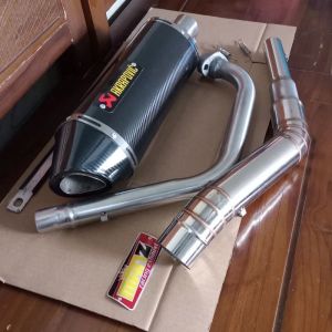 KNALPOT AKRAPOVIC CARBON FULLSHET BUAT CBR 150R VIXION CB 150R TIGER MEGAPRO