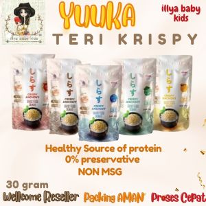 YUUKA Teri Krispi 30g - Crispy Anchovy - No Msg - Tanpa Pengawet - Cemilan Mpasi Anak