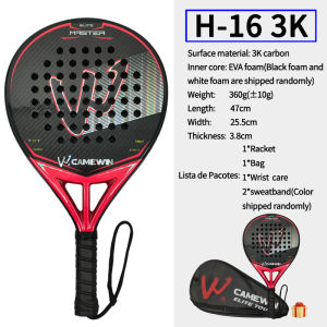 3K carbon fiber Padel racket Paddle racket EVA elastic memory foam Beach tennis racket Carbon fiber padel racket 2024 The new