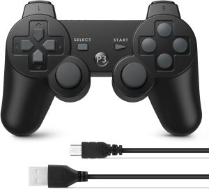 Bộ Điều Khiển Không Dây Cho PS3 Với Chức Năng Rung Động Hai Động Cơ Cảm Biến Chuyển Động Sáu Trục Sạc Nhanh Thời Lượng Pin Dài Dành Cho Sony PlayStation 3