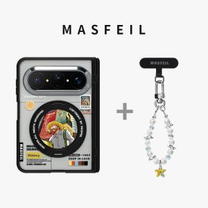 MASFEIL | Magnetic Standable Foldable Semi-Transparent Full Cover Protective Phone Case