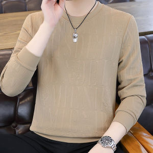 Áo Thun Nam Dài Tay Thường Ngày Thời Trang Thu Đông in Họa Tiết Mềm Mại Thoải Mái Thường Ngày Dài Tay Cổ Tròn in Chữ