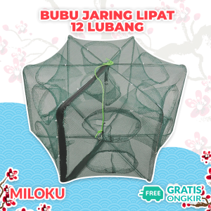 Miloku Bubu Perangkap Ikan 12 Lubang: Alat Pancing Sungai Danau & Laut