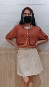 ready 4162 tiffany knit list button pocket shirt